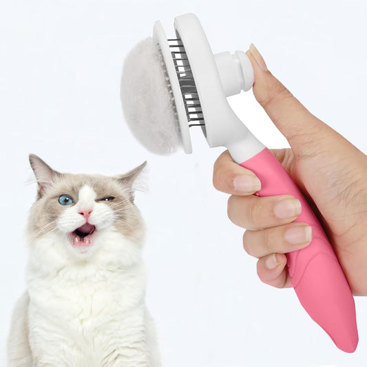 Self-Cleaning Slicker Brush – Easy Deshedding for Cats & Dogs