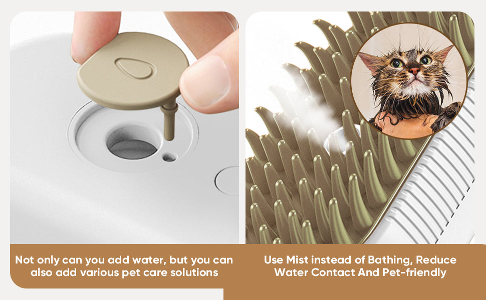 Self-Cleaning Steam Pet Grooming Brush – 4-in-1 Deshedding Tool
