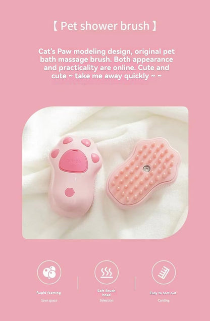 3-in-1 Pet Paw Cleaner & Massage Brush – Gentle Cleaning Tool