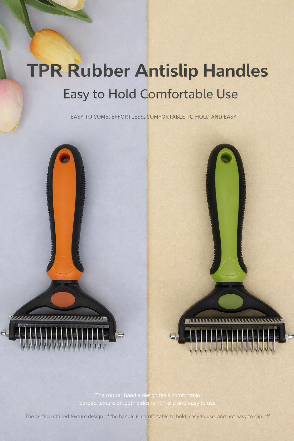 Deshedding Brush for Dogs & Cats – Deep Undercoat Removal Tool