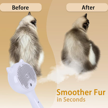 Steam Pet Grooming Brush – Soft Spray Mode