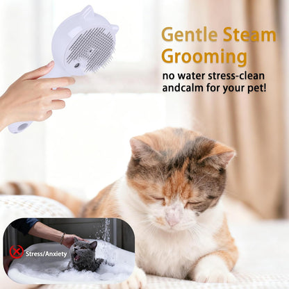 Steam Pet Grooming Brush – Soft Spray Mode