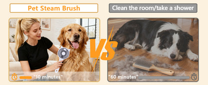 Steam Pet Grooming Brush – Soft Spray Mode