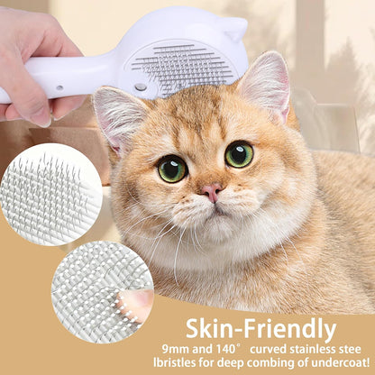 Steam Pet Grooming Brush – Soft Spray Mode