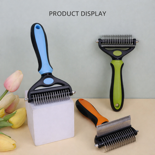 Deshedding Brush for Dogs & Cats – Deep Undercoat Removal Tool
