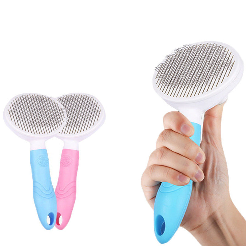 Self-Cleaning Slicker Brush – Easy Deshedding for Cats & Dogs