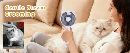Steam Pet Grooming Brush – Soft Spray Mode