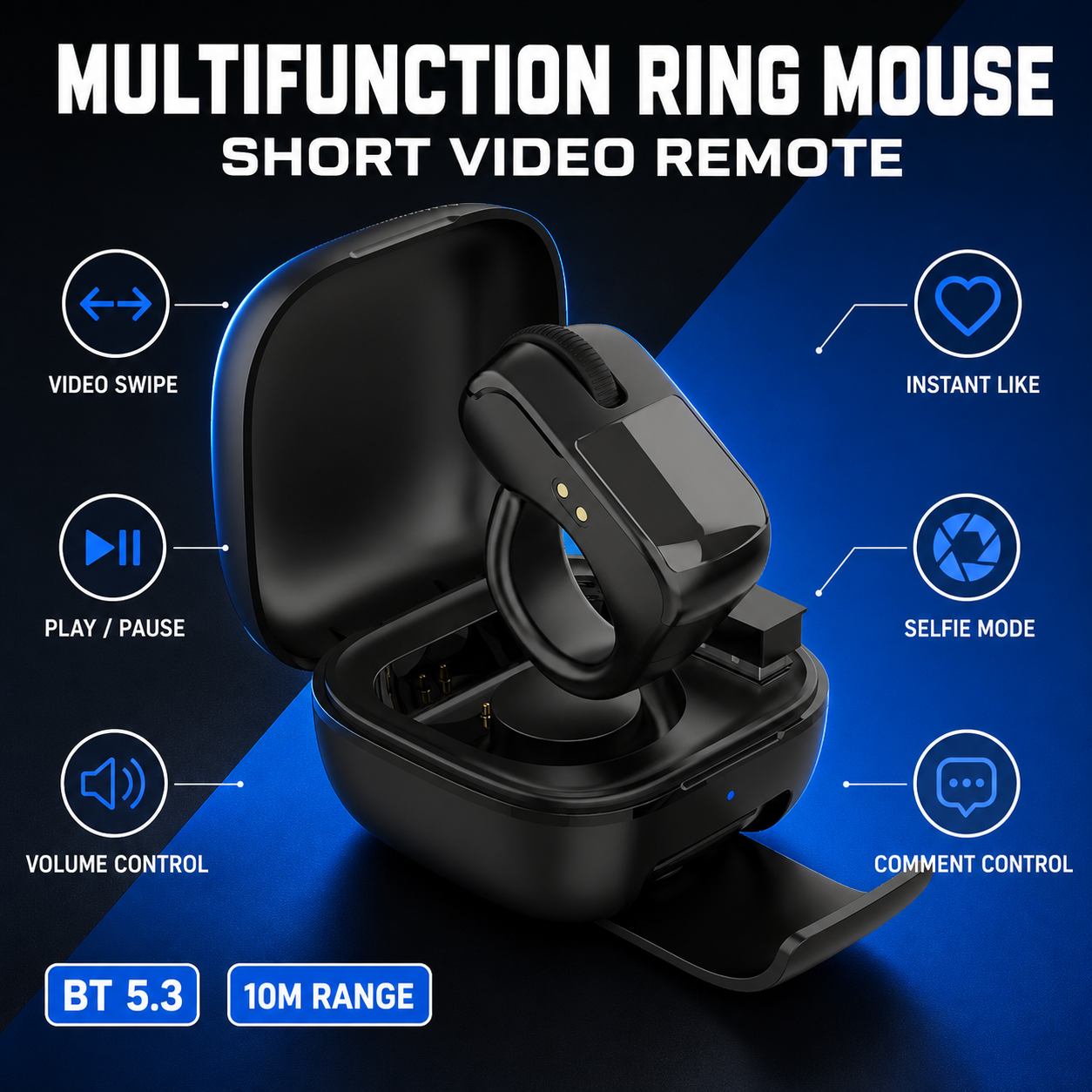 3-in-1 Ring Mouse & Video Remote