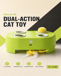 Sellia NK WhiskerQuest interactive cat toy in Lime Green