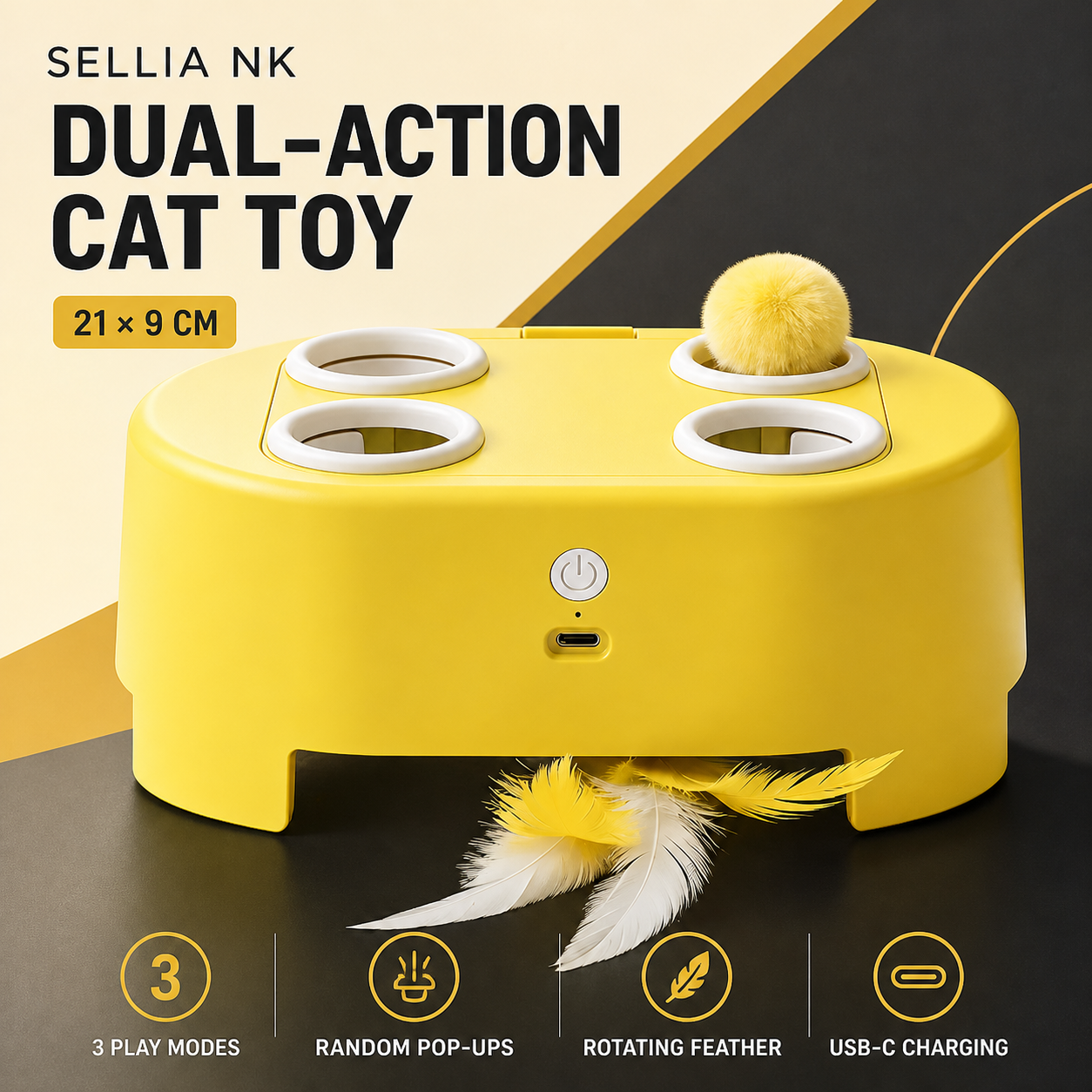 Sellia NK WhiskerQuest 3-Mode Interactive Cat Toy