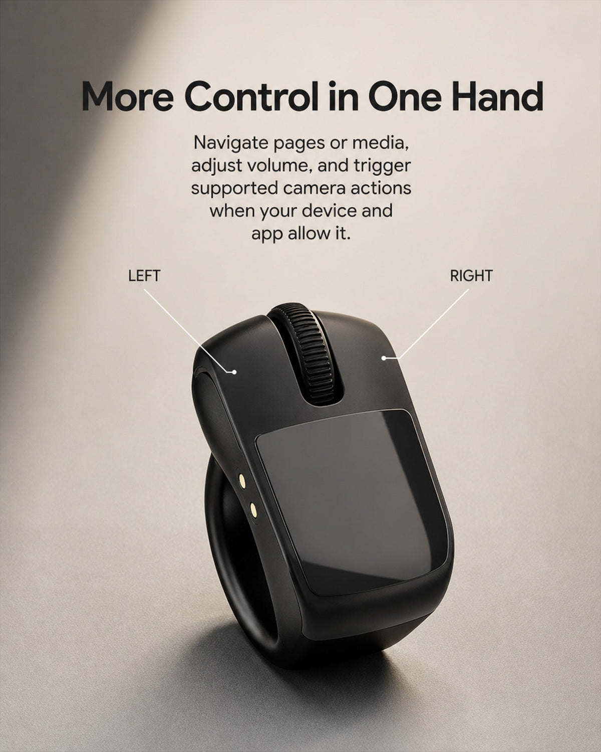 Left and right controls on the Sellia NK D06 Pro ring mouse
