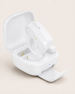 Sellia NK D06 Pro ring mouse and charging case in white