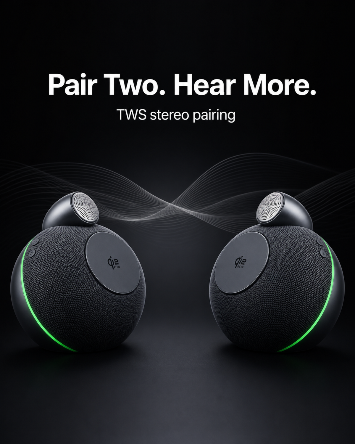 Two Sellia NK X16 speakers paired in TWS stereo mode