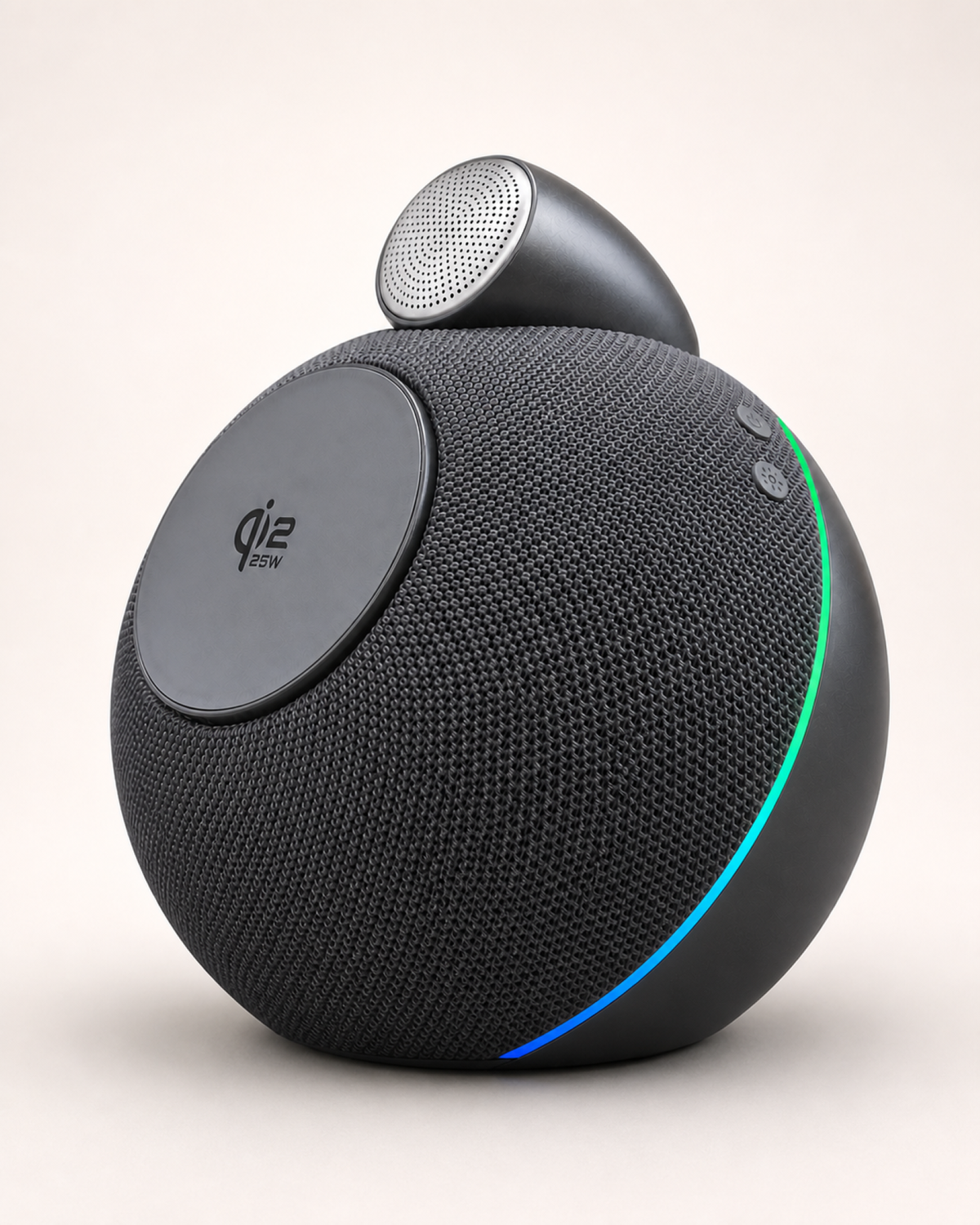 Sellia NK X16 Qi2 charging speaker and ambient light in Charcoal Gray