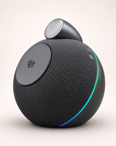 Sellia NK X16 Qi2 charging speaker and ambient light in Charcoal Gray