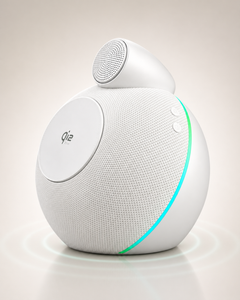 Sellia NK X16 Qi2 charging speaker and ambient light in Ivory White